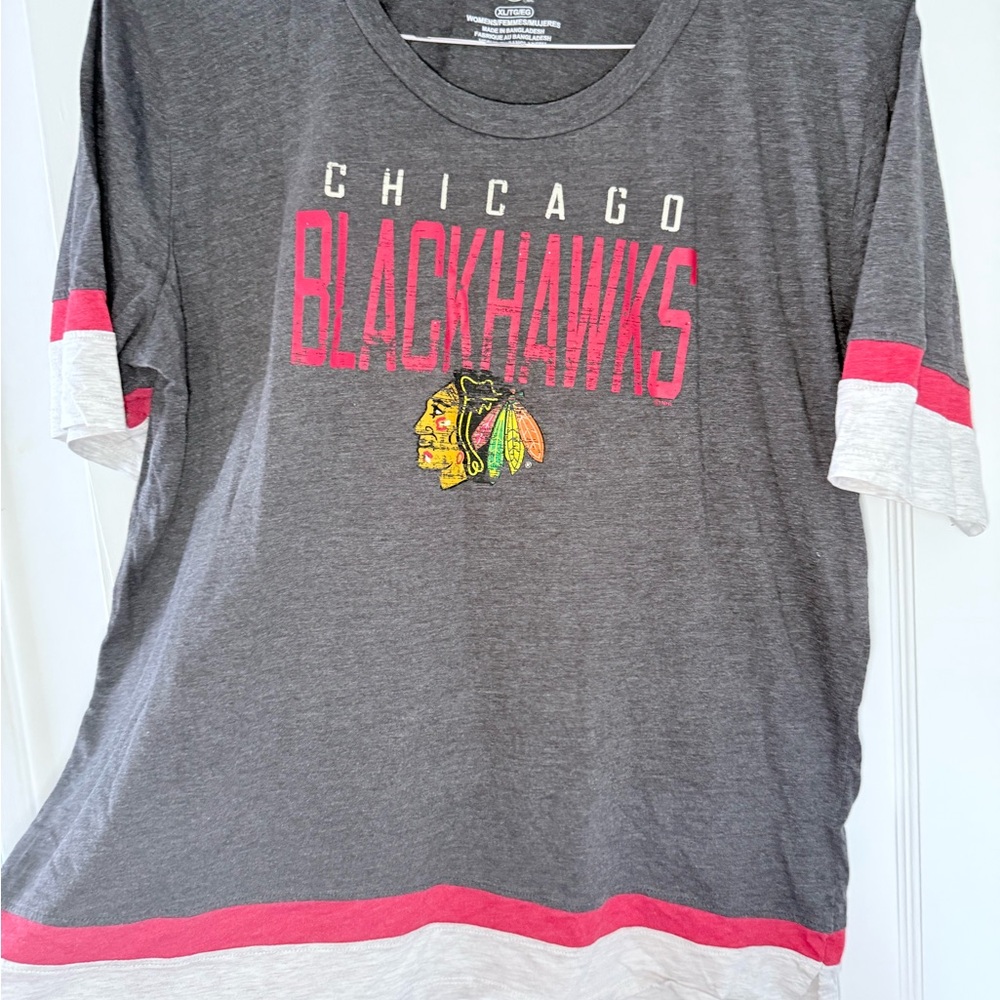 NHL Gray T-Shirt with White Accents